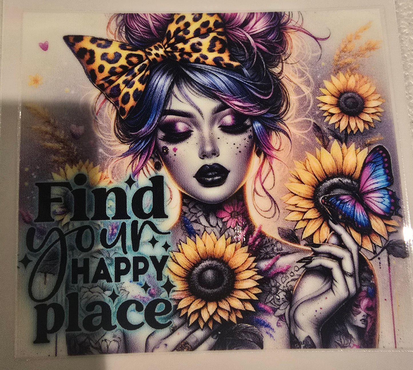 TATTOO FLOWER GIRL FIND YOUR HAPPY PLACE