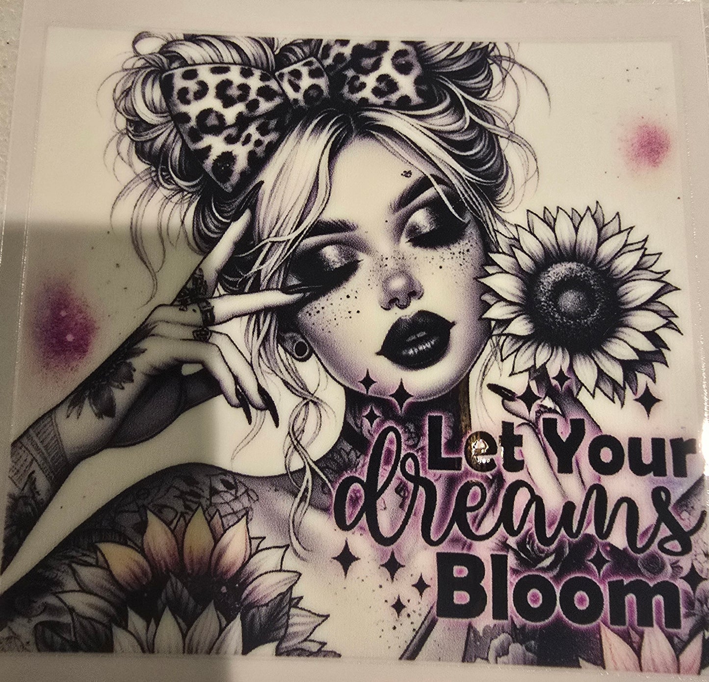 TATTOO FLOWER GIRL LET YOUR DREAM BLOOM