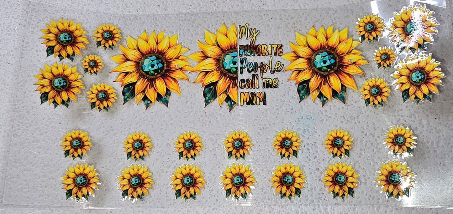 MINI SUNFLOWER MOM TUMBLER WRAP