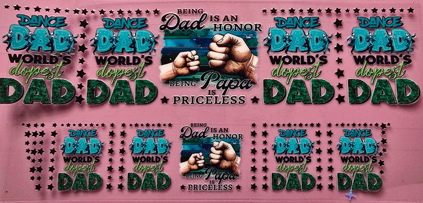Mini Being A Dad Is A Honor Being A Papa Is Priceless Shot Glass Decal