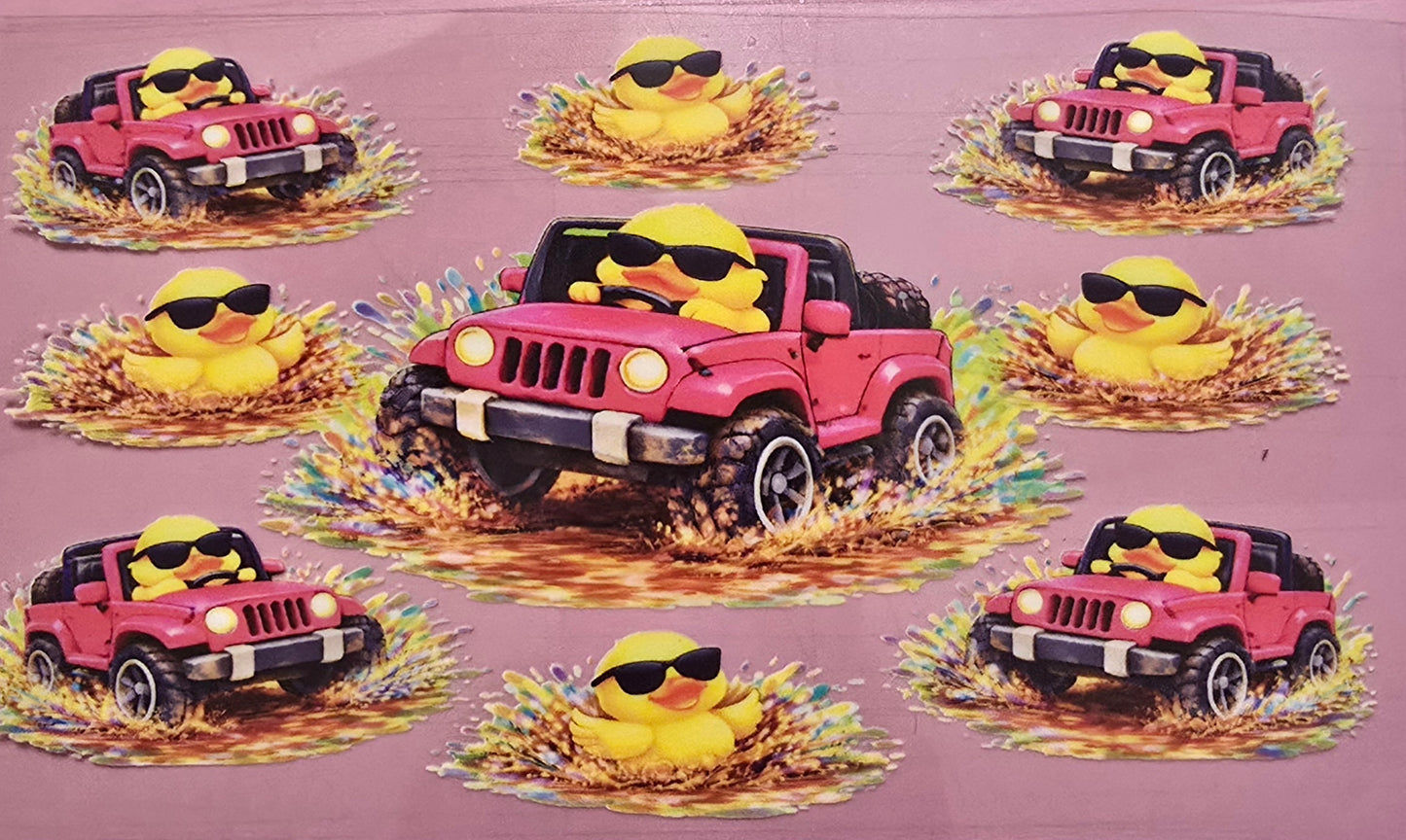 Pink Jeep Duck Wrap