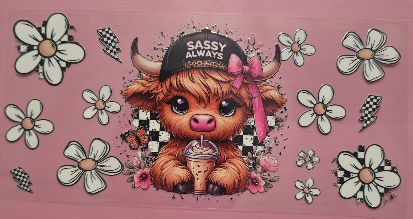 Sassy Always Baby Highland Cow Wrap