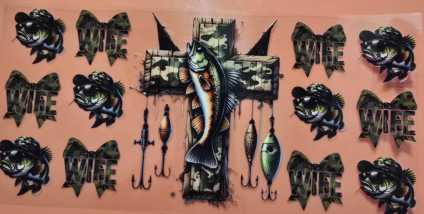 Mom Fish Cross Cup Wrap