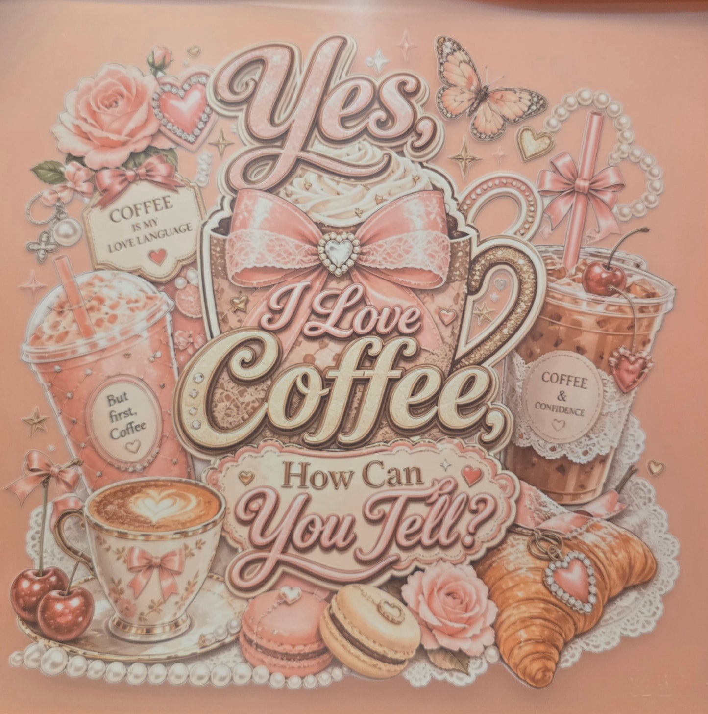 Yes I Love Coffee Shirt Transfer