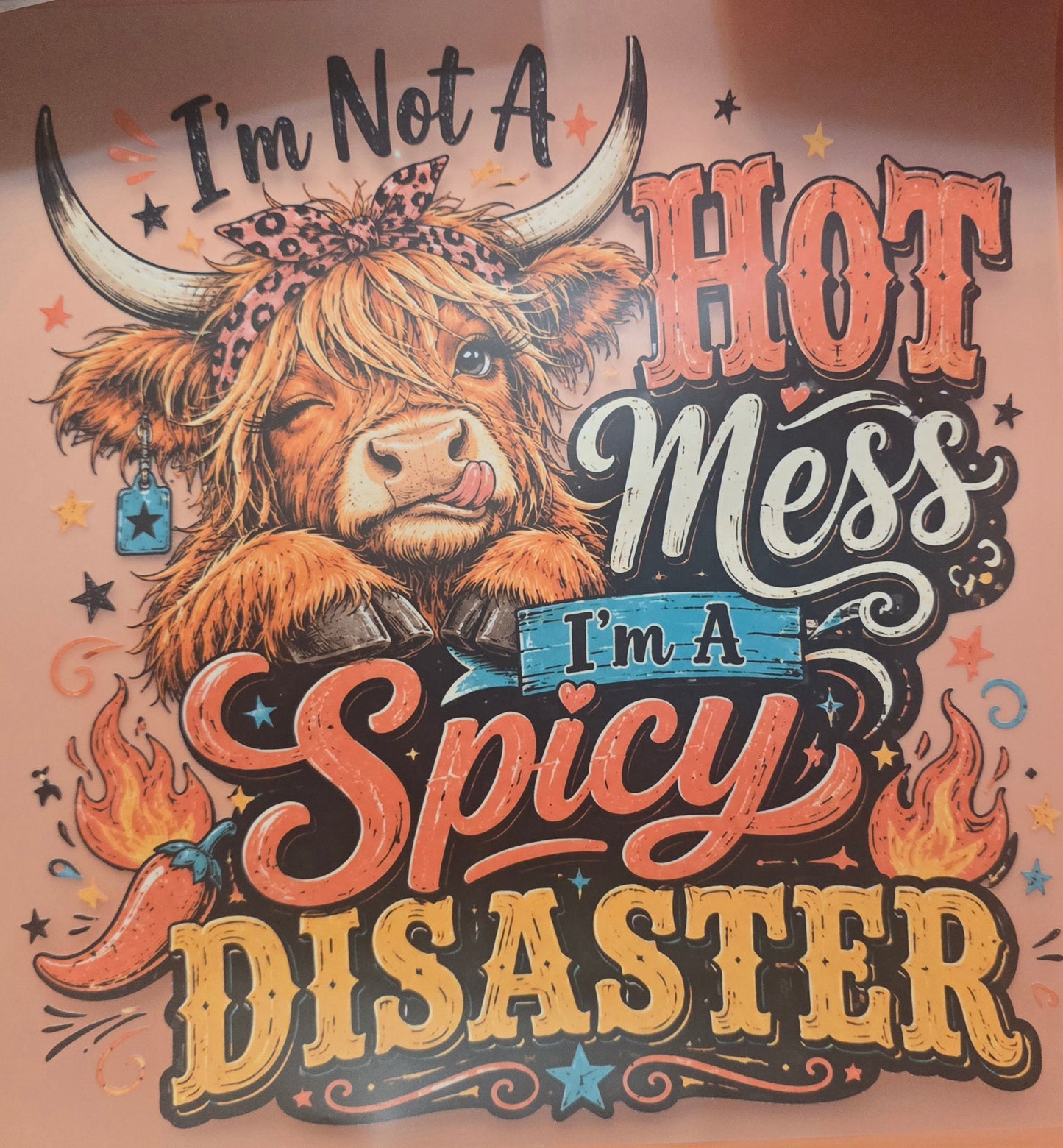 I'm Not A Hot Mess I'm A Spicy Disaster Shirt Or Tote Bag Transfer
