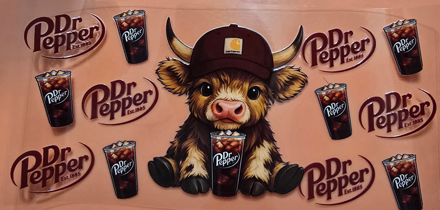Dr Pepper Highland Cow Wrap