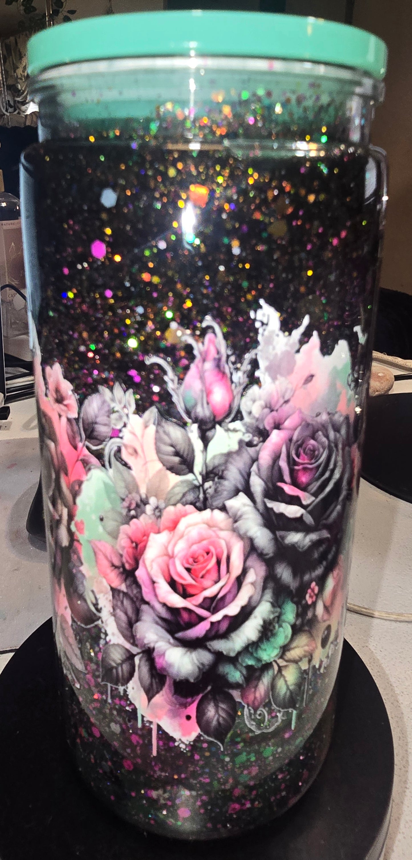 Dark Rose Paint Drip 20oz Pre-Made