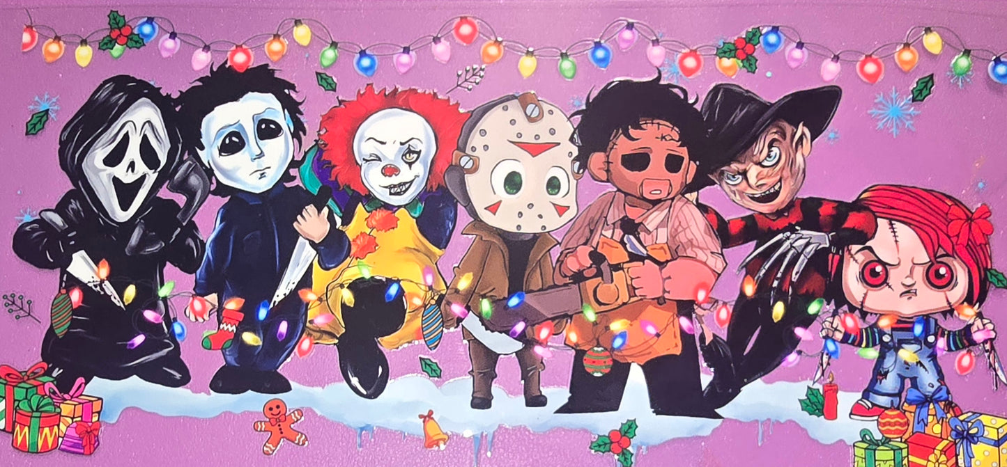 Halloween Christmas Characters Wrap