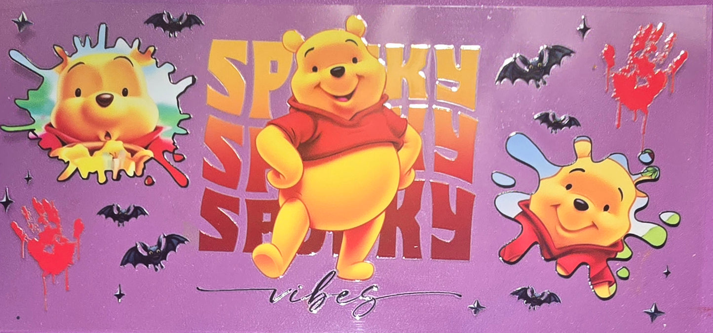 Pooh Bear Spooky Spooky Spooky Vibes Wrap