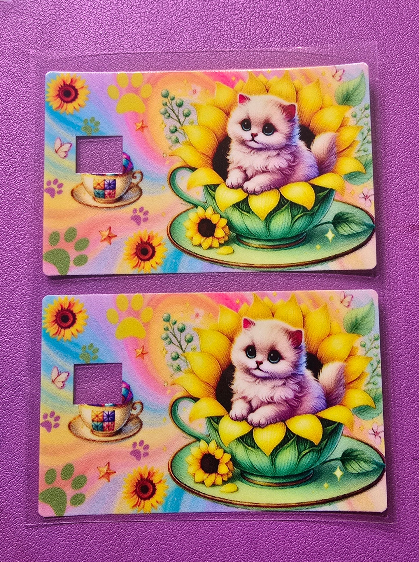 Flower Cat Credit Card Wrap