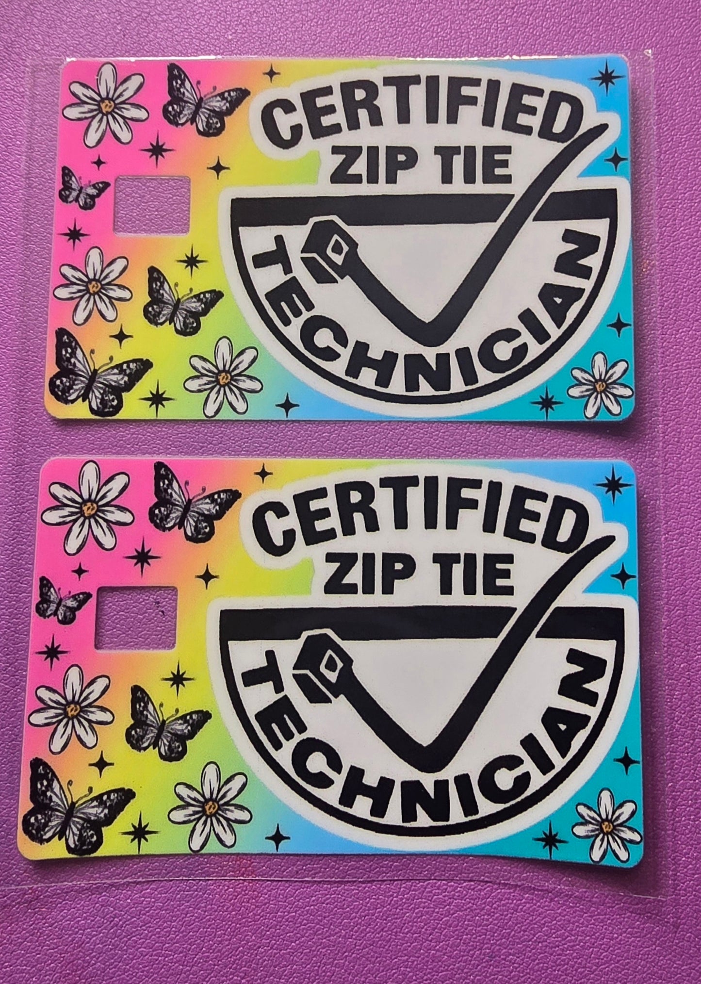 Certified Zip Tie Technician Credit Card Wrap