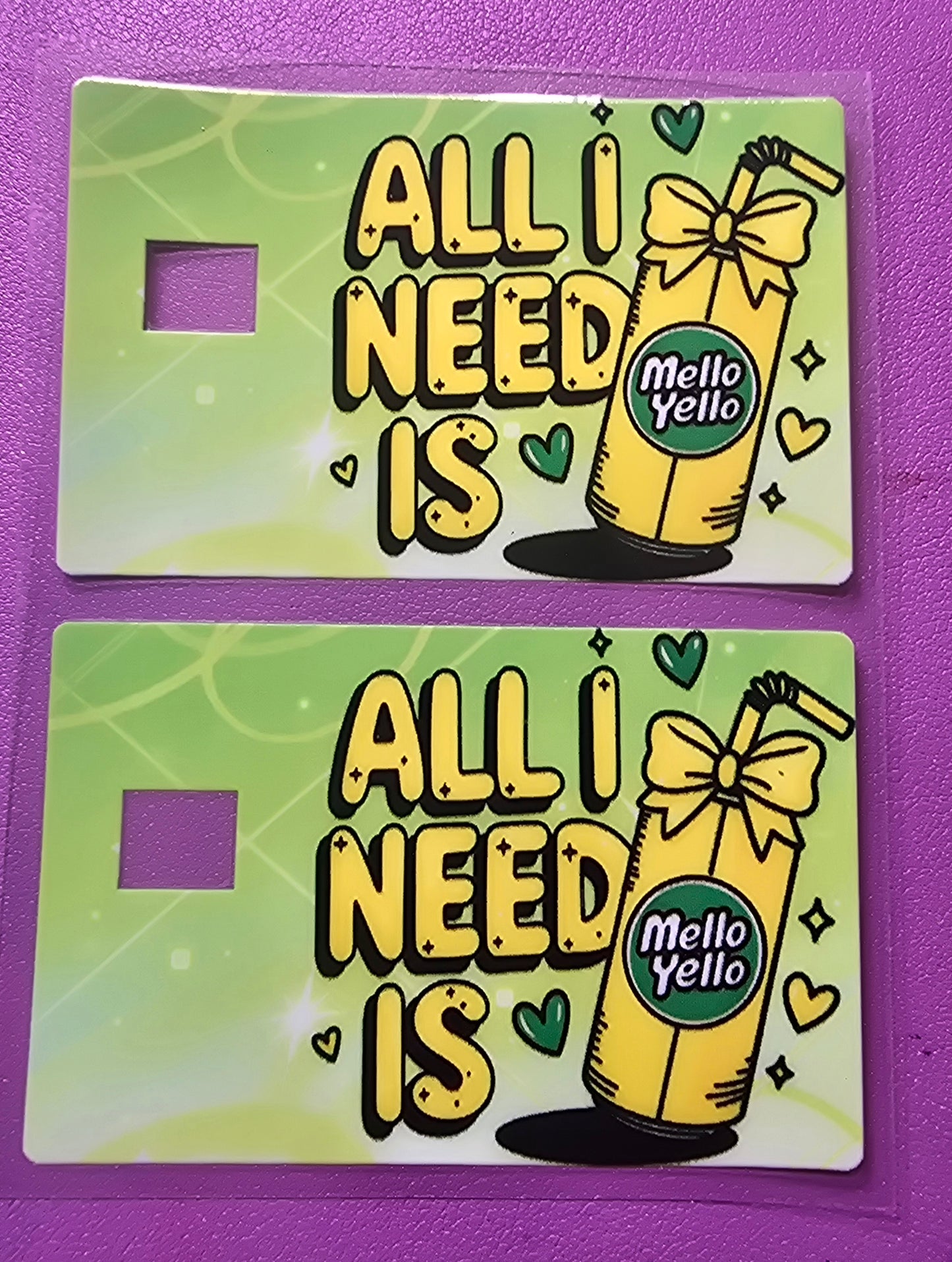 All I Need Is Mello Yello Credit Card Wrap