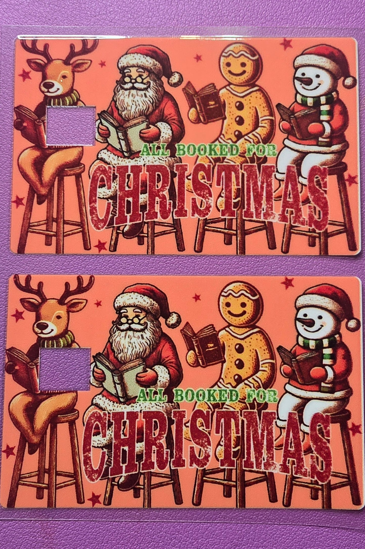 All Booked For Christmas Credit Card Wrap