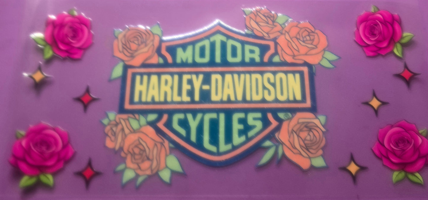 Harley Davison Colorful Rose Wrap