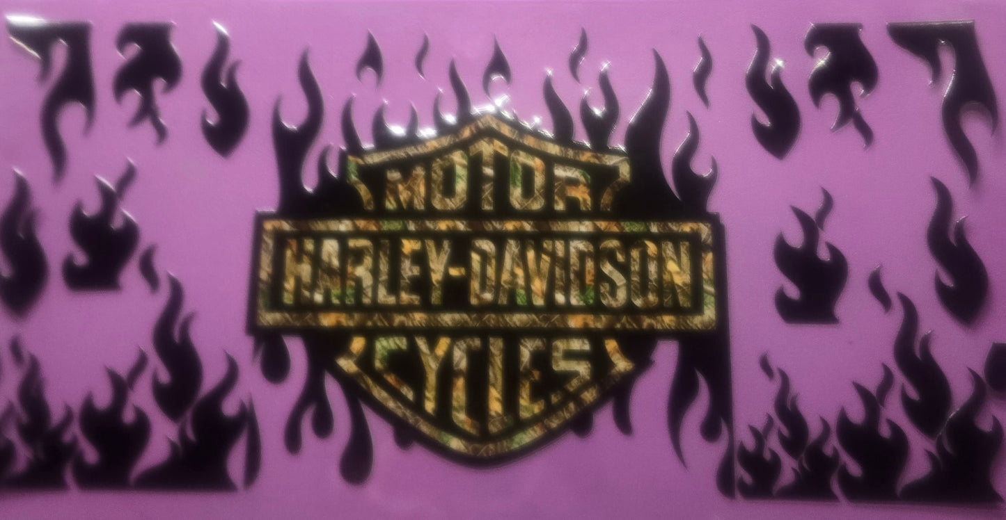 Harley Davison Flames Wrap