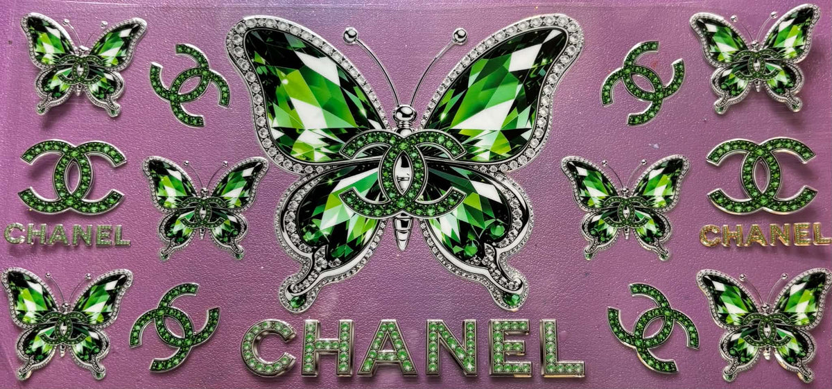 Green Butterfly Chanel Wrap