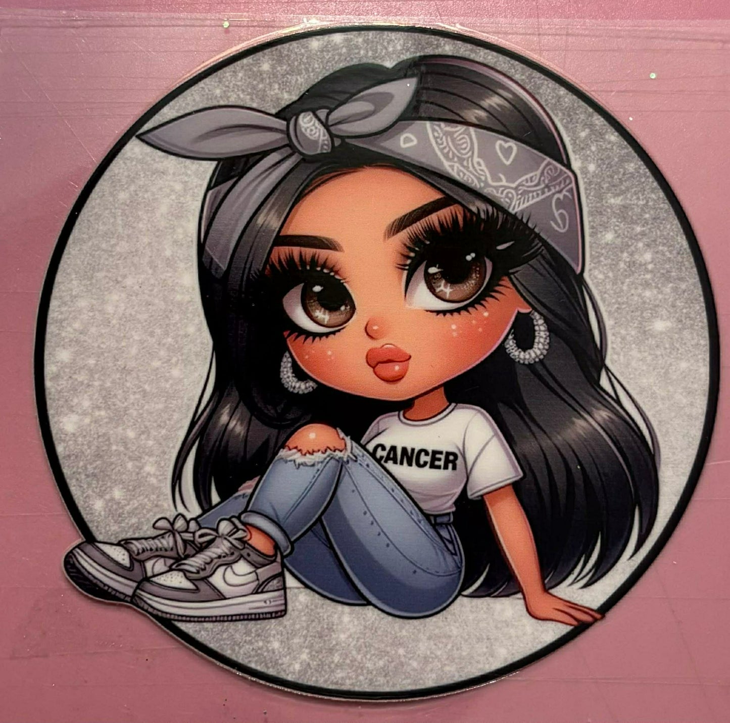 Cancer girl decal