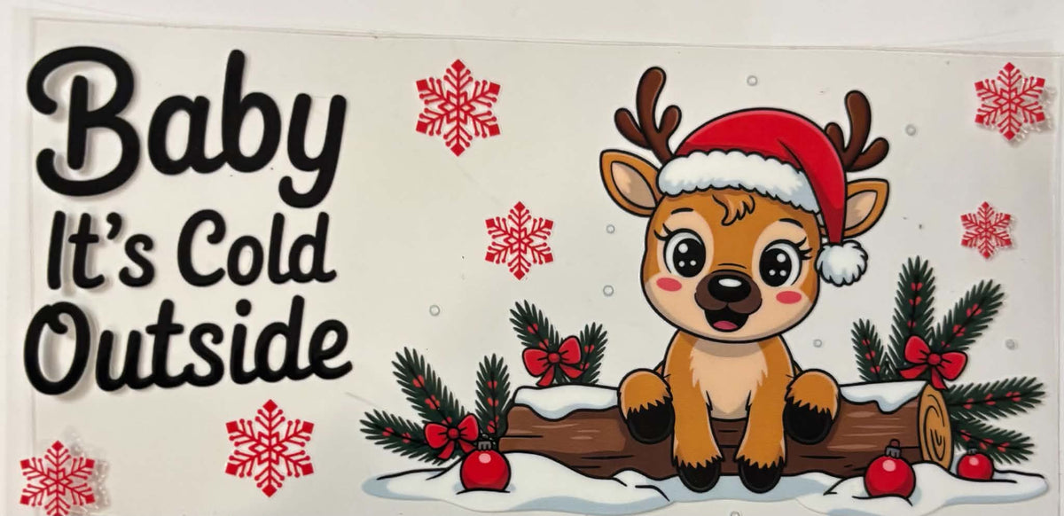 Baby It's Cold Outside Reindeer Christmas Wrap