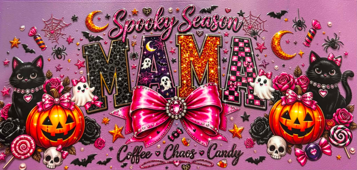 Spooky Season Mama Coffee Chaos Candy Wrap