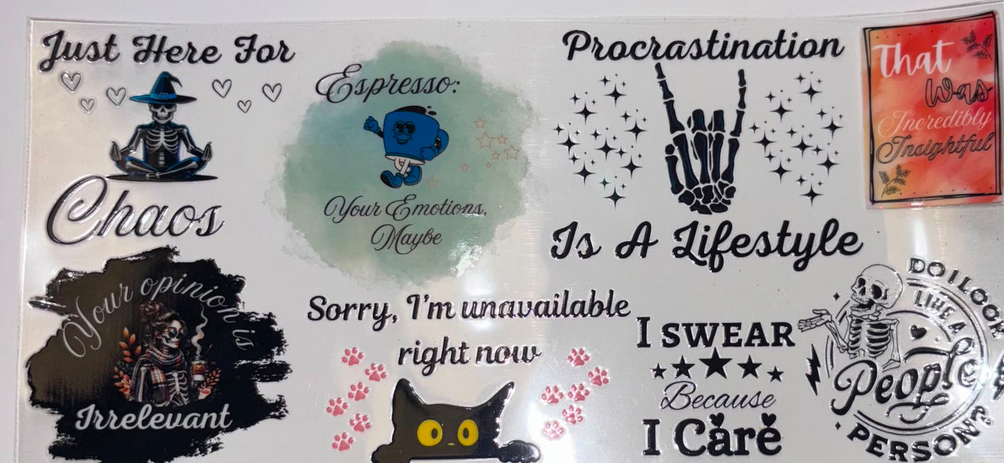 SCARCASTIC SAYINGS WRAP
