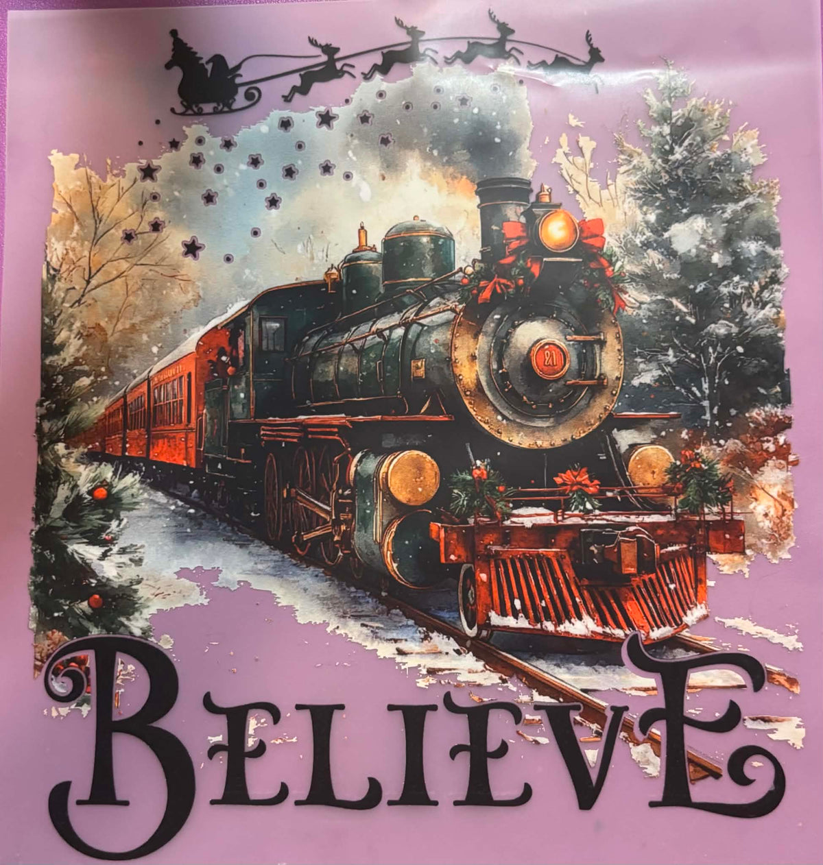 Christmas Believe Shirt Or Tote Bag Tansfer