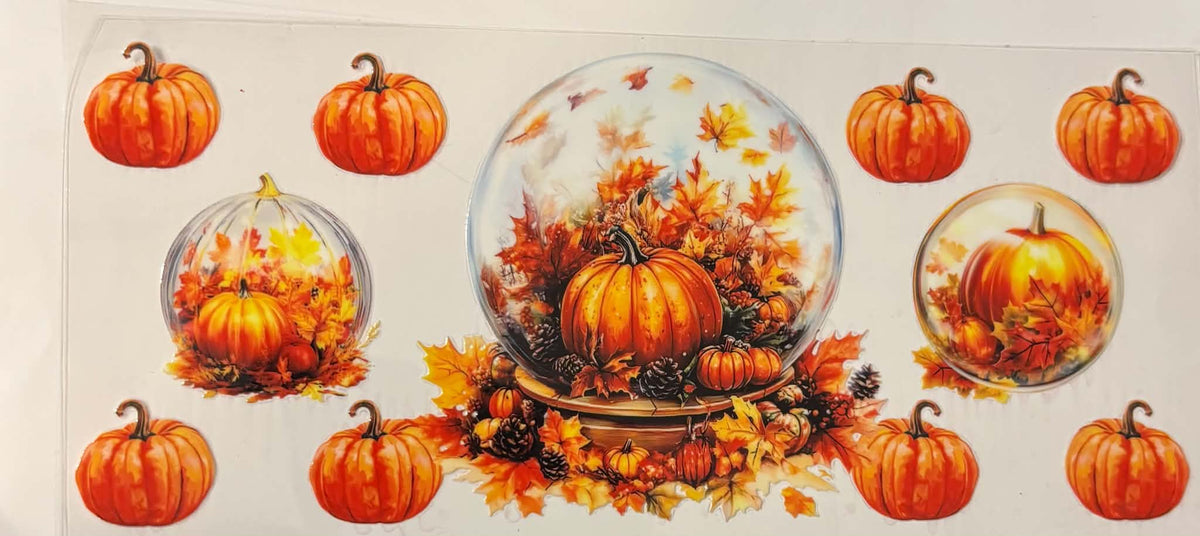 Fall Pumpkin Snowglobe Wrap