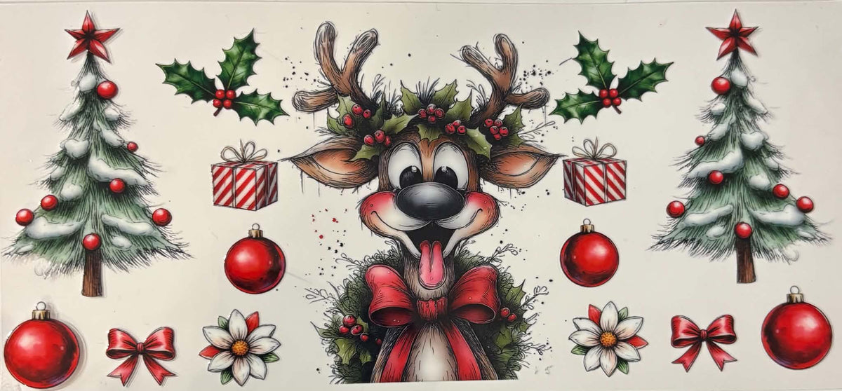 Crazy Reindeer Christmas Wrap