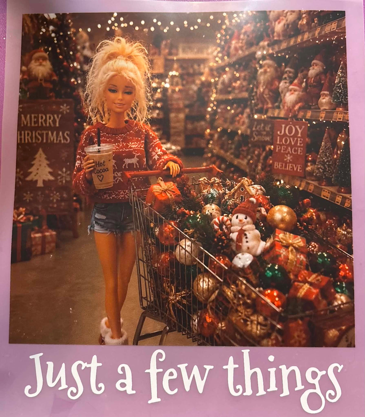 Just A Few Things Shirt Or Tote Bag Transfer