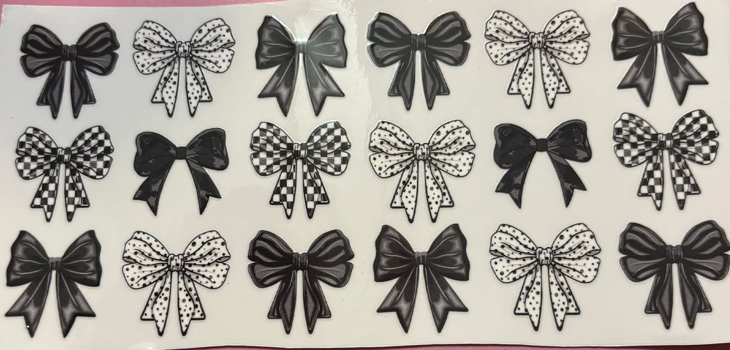 Black White Bows wrap
