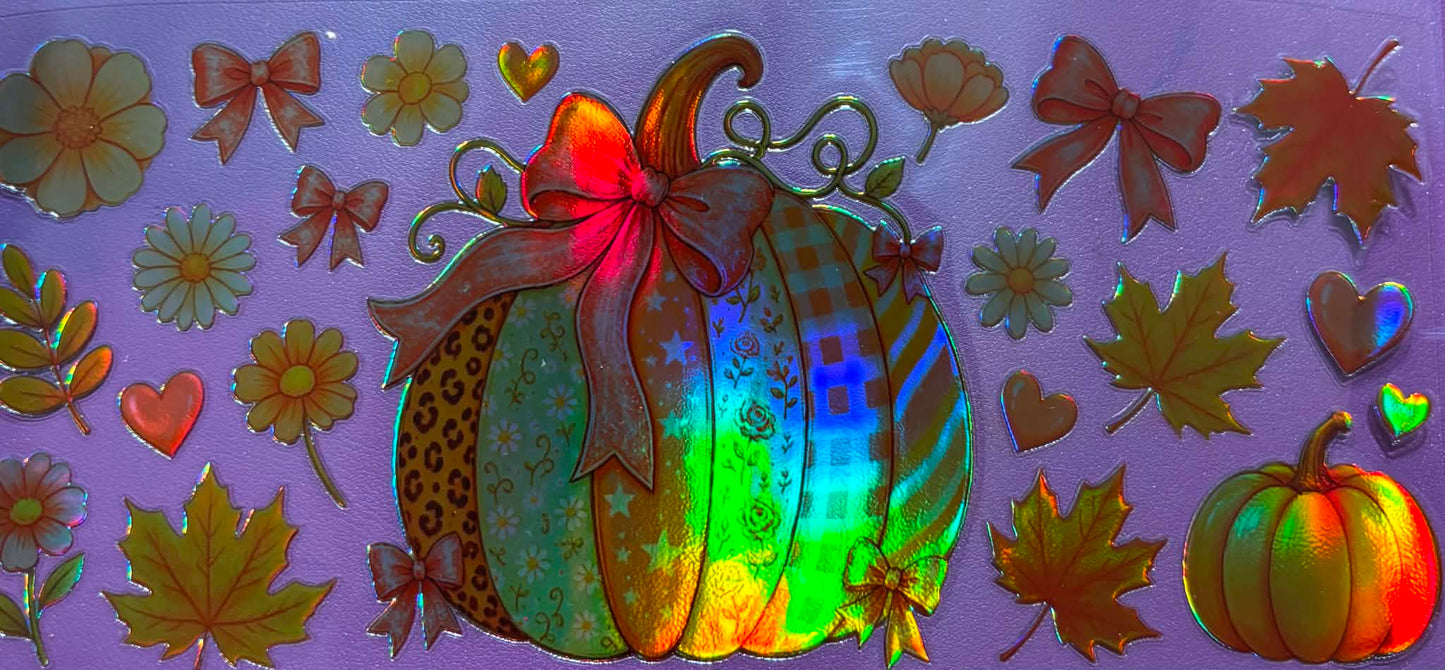 Holographic Fall Pumpkin Wrap