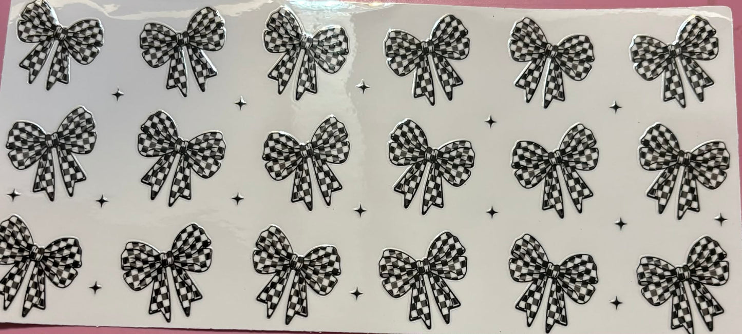 Checkered Bow wrap