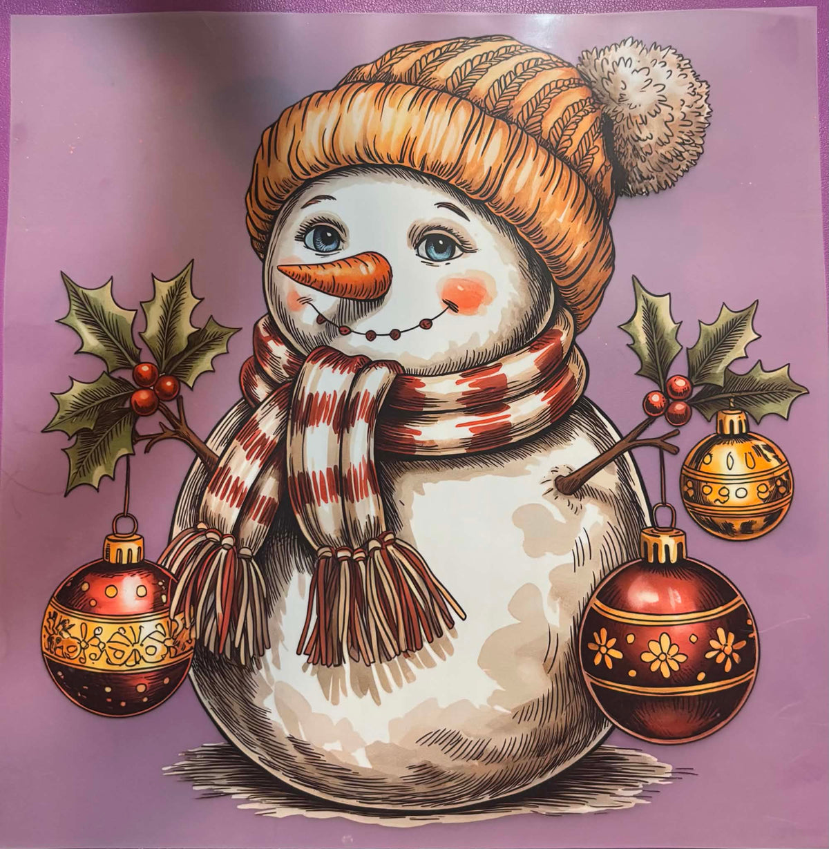 Snowman Shirt Or Tote Bag Transfer