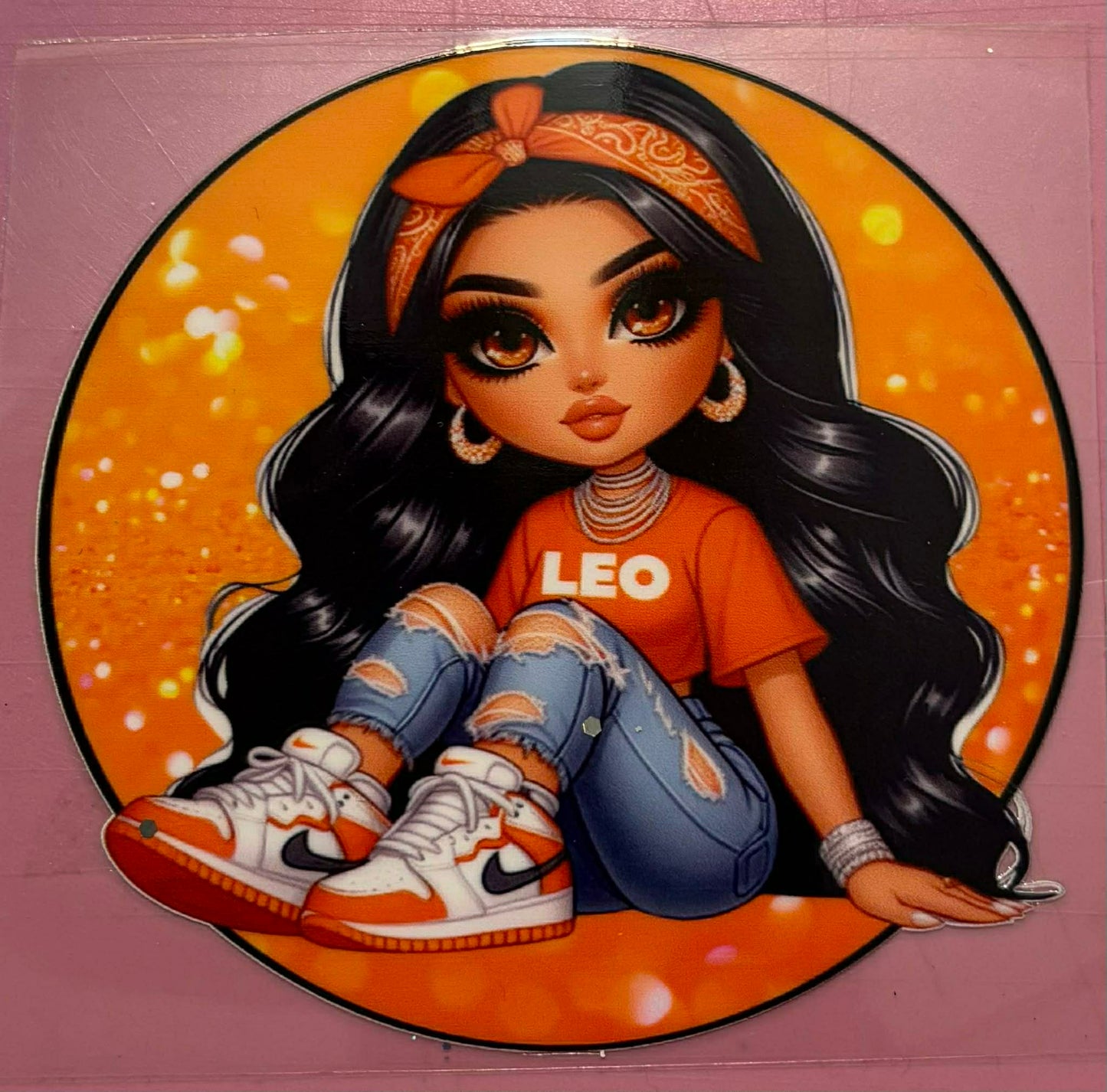 Leo girl decal