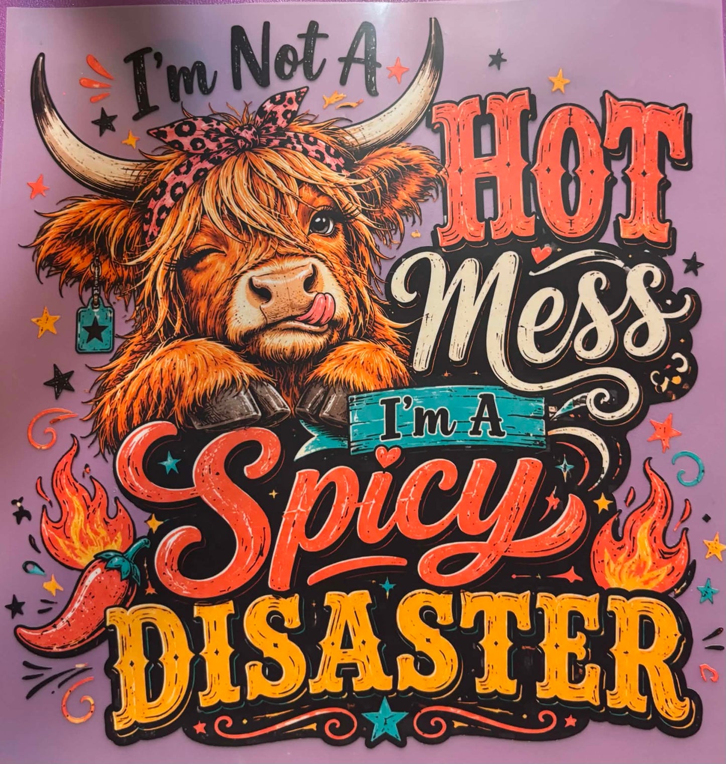 I'm Not A Hot Mess I'm A Spicy Disaster Shirt Or Tote Bag Transfer