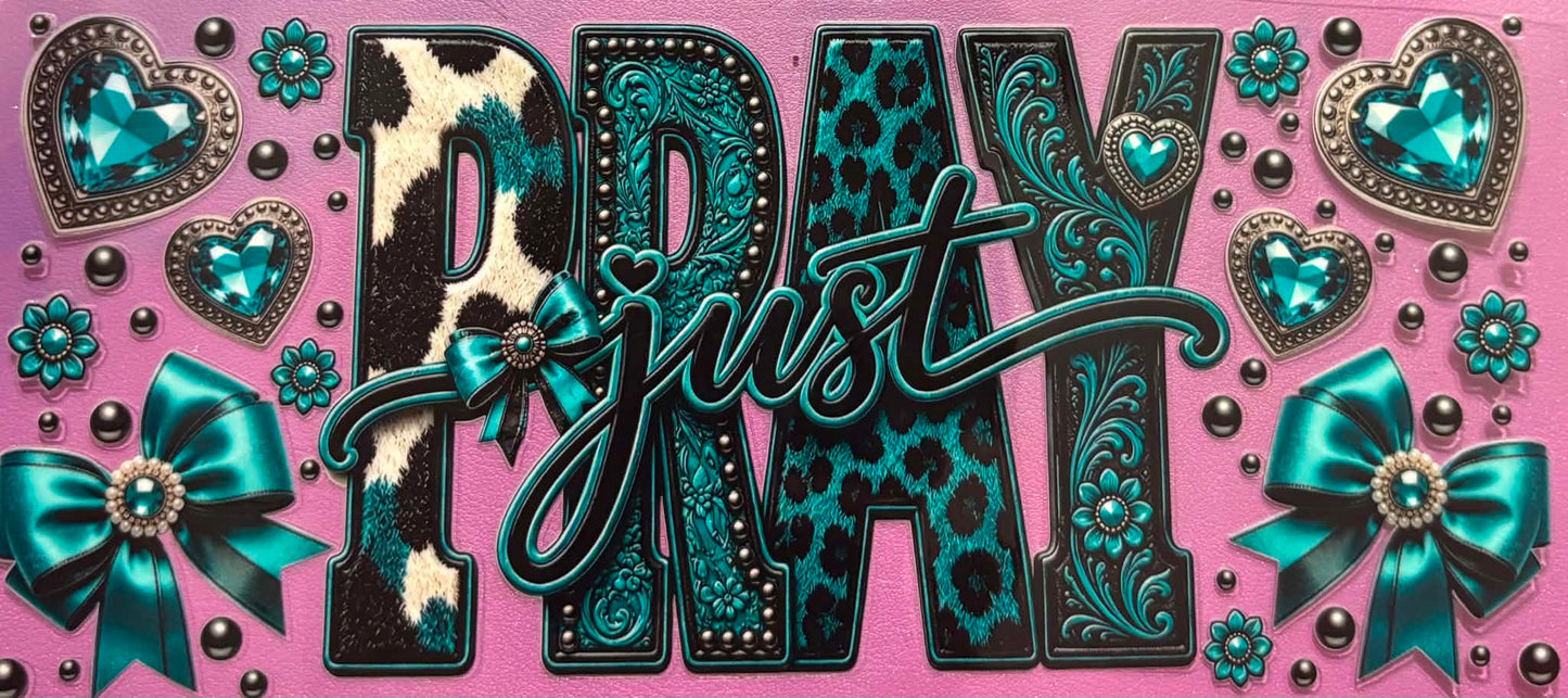 Teal Just Pray Wrap