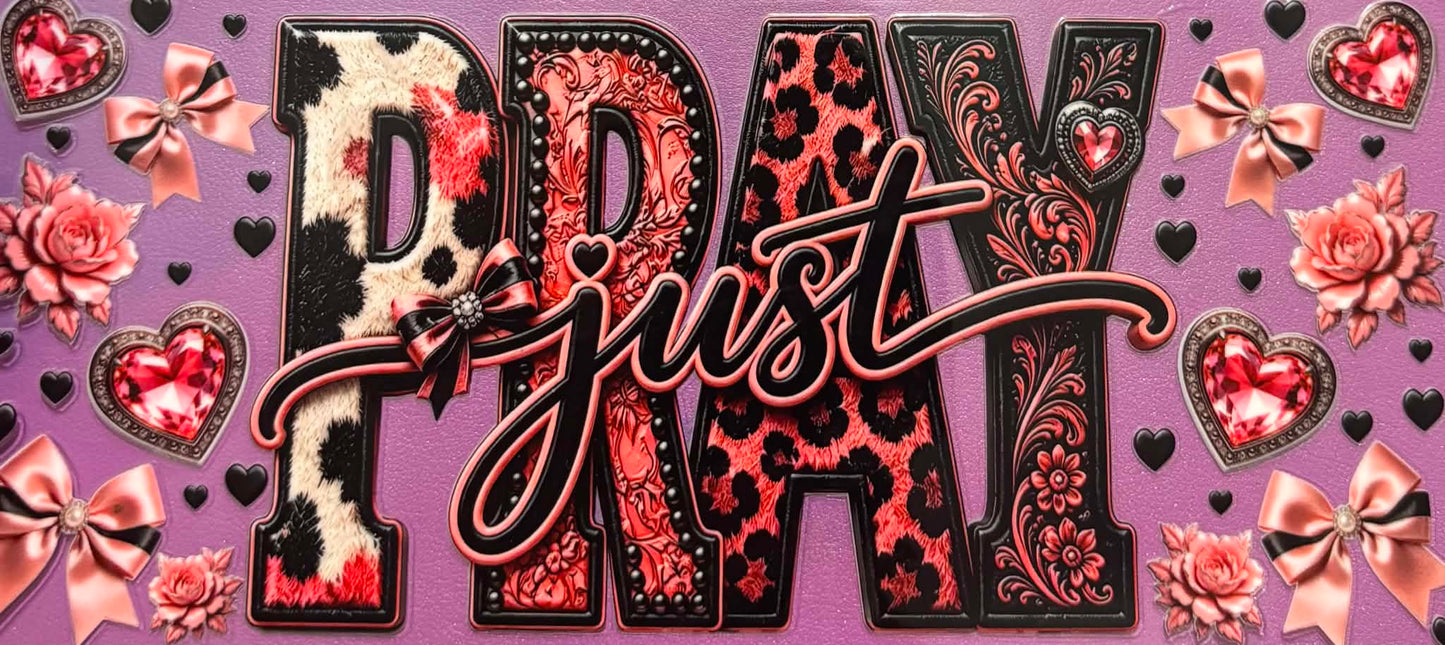 Pink Just Pray Wrap