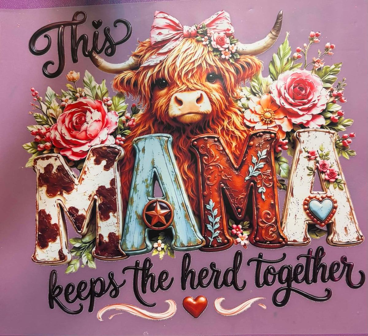 This Mama Keeps The Heard Together Shirt or Tote Bag Transfer
