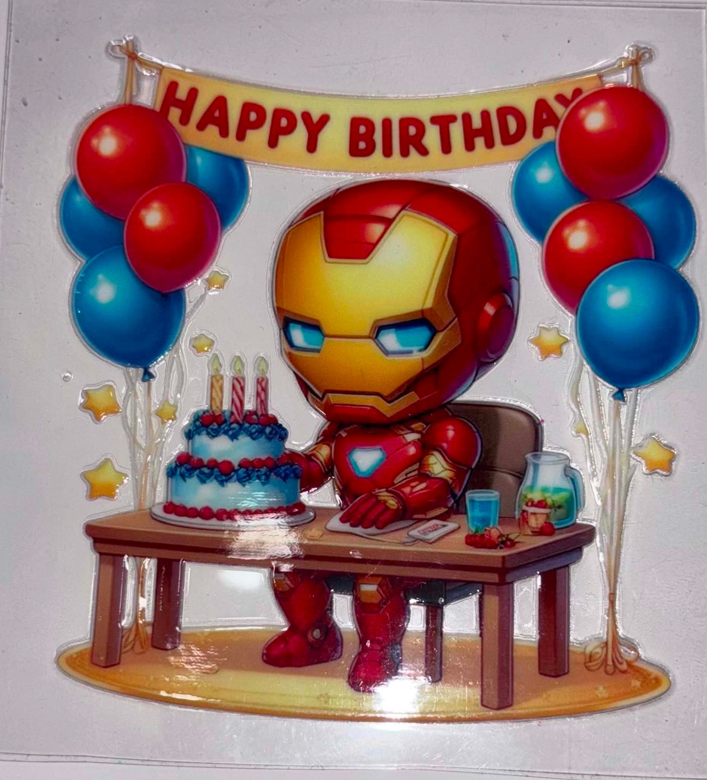 IRON MAN HAPPY BIRTHDAY DECAL