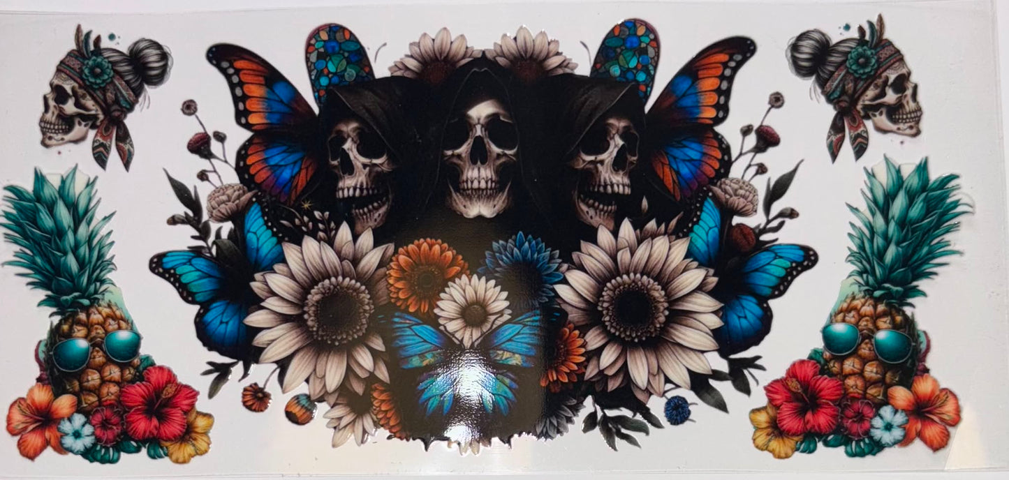 SKULL FLOWER WRAP