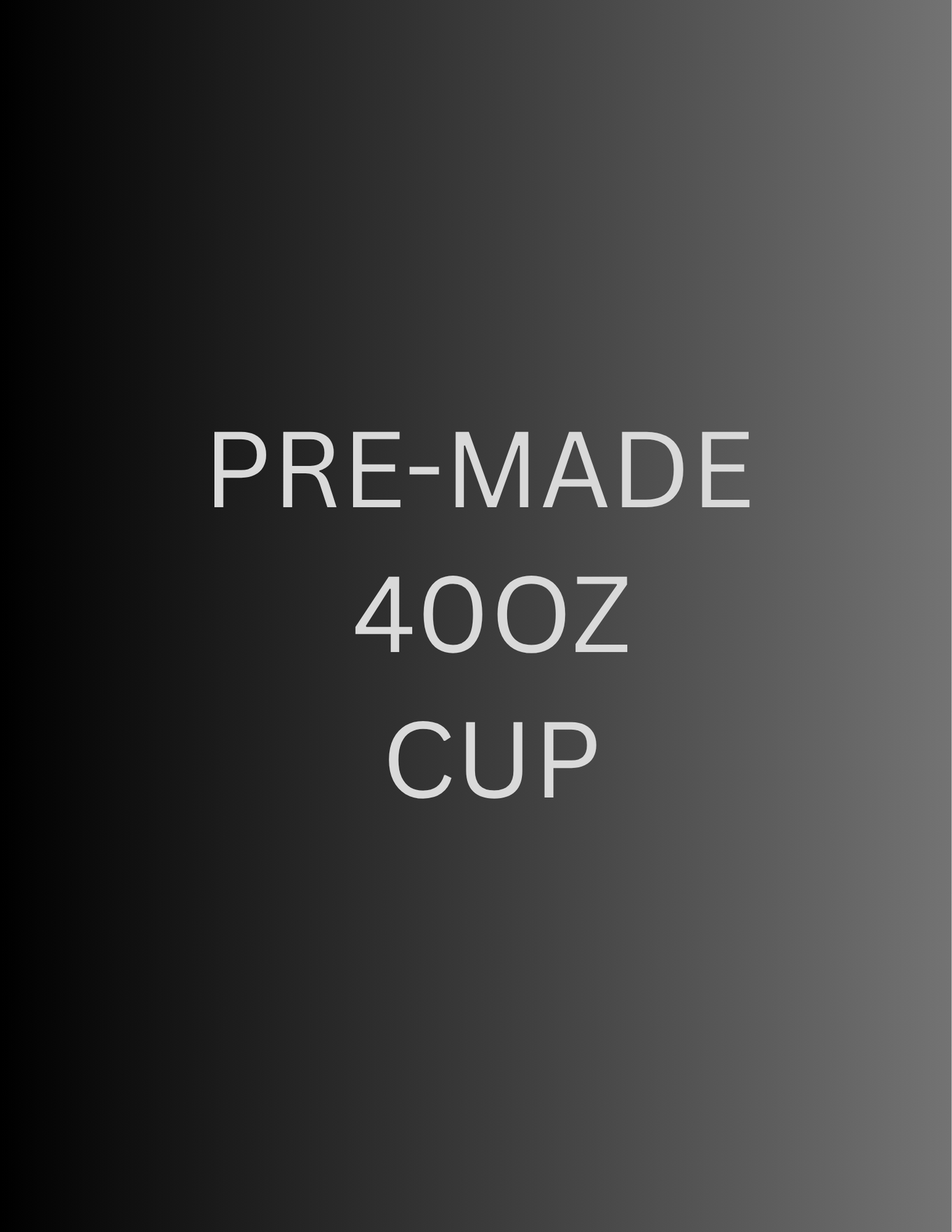PRE-MADE 40OZ SNOW GLOBE TUMBLER