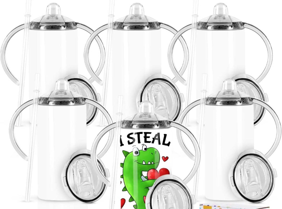 12oz Stainless Steel Toddler Cup Interchangeable Lids