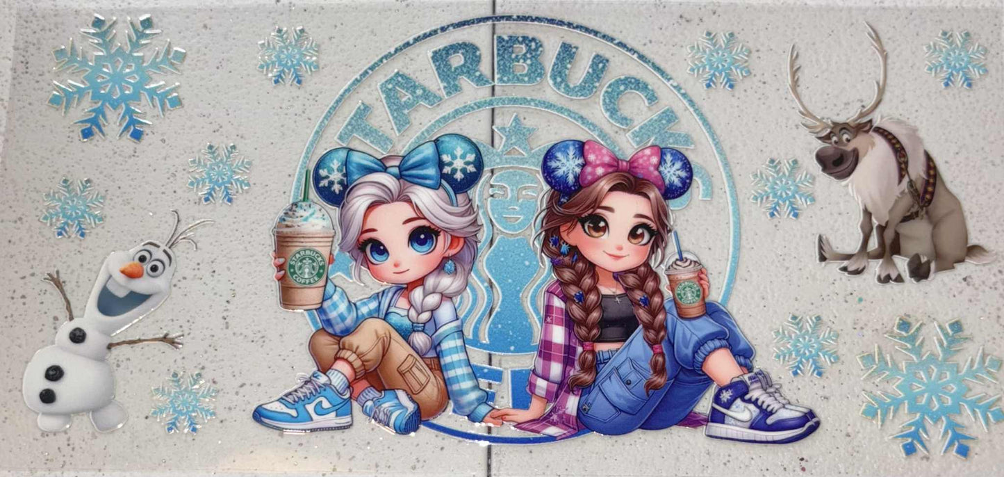 Frozen Starbucks snowglobe tumbler wrap