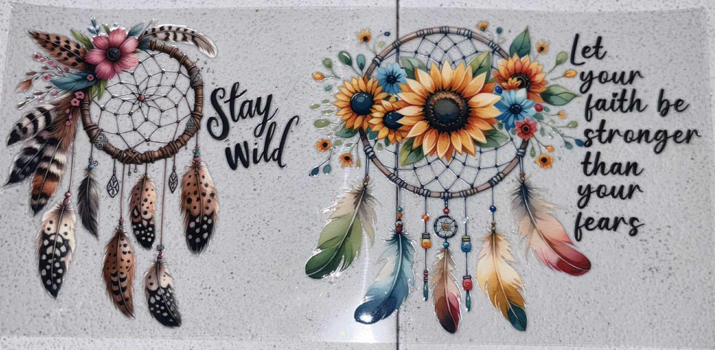 Dream catcher snowglobe tumbler wrap
