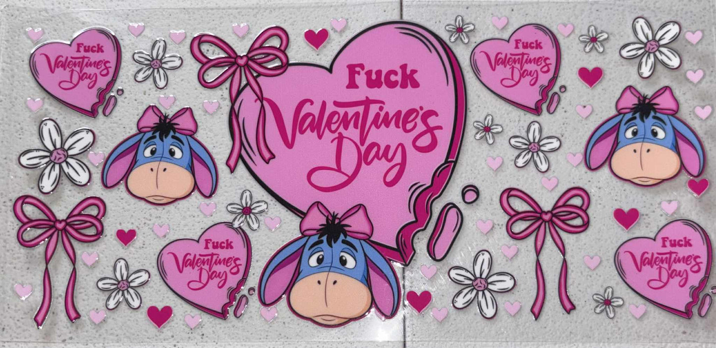 F valentine's day by eeyore snowglobe tumbler wrap