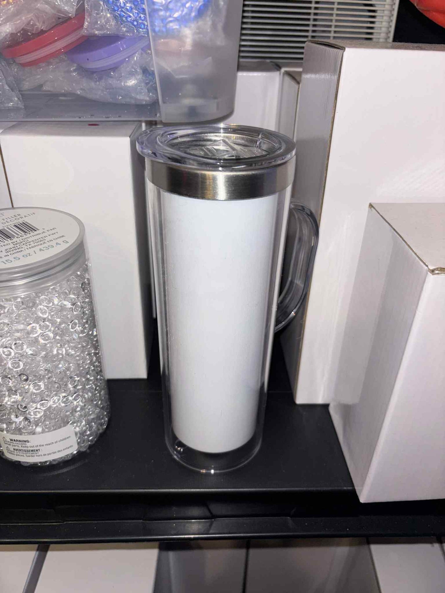 20oz Double wall Snowglobe stainless steel tumbler