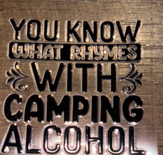 You know what rhymes with camping alcohol UVU decal