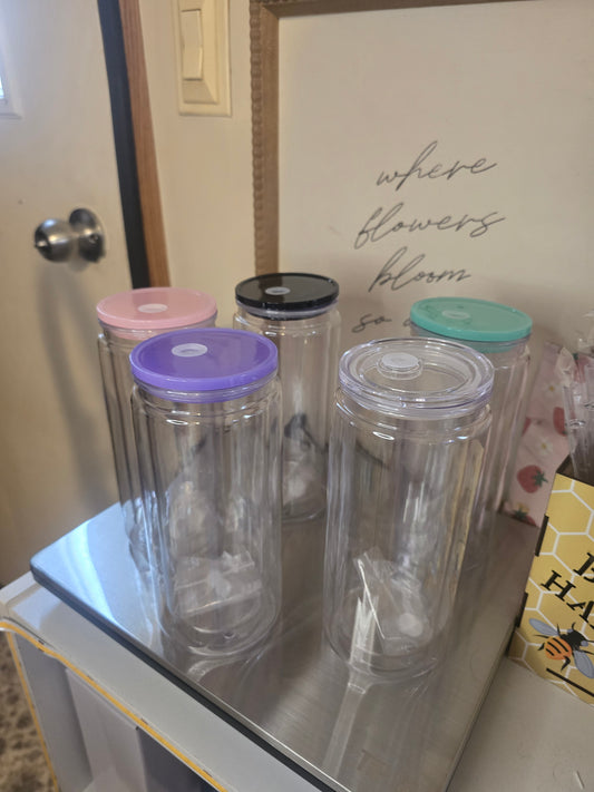 20oz Plastic Snow Globe Tumbler