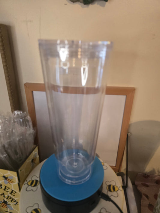 24oz Plastic Snow Globe Tumbler