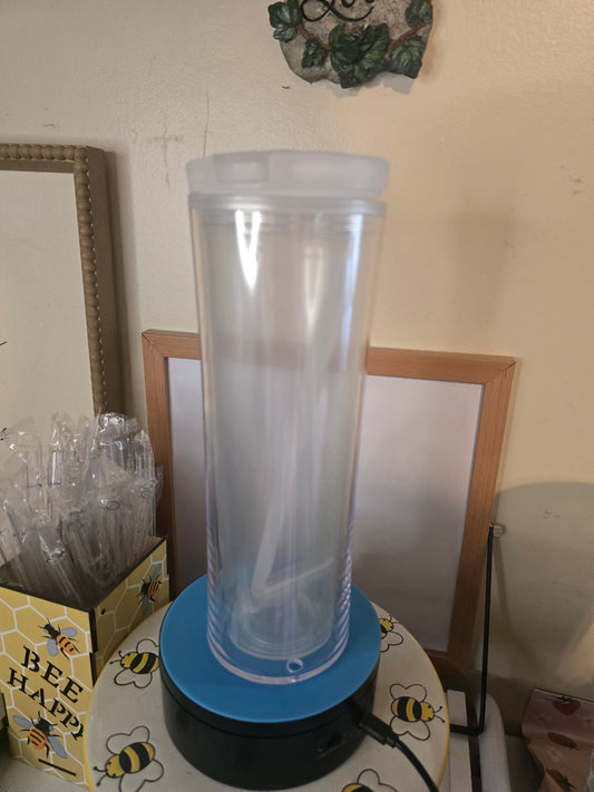 24oz Snow Globe Flip Top Tumbler