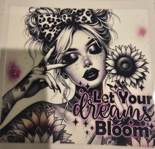 TATTOO FLOWER GIRL LET YOUR DREAM BLOOM